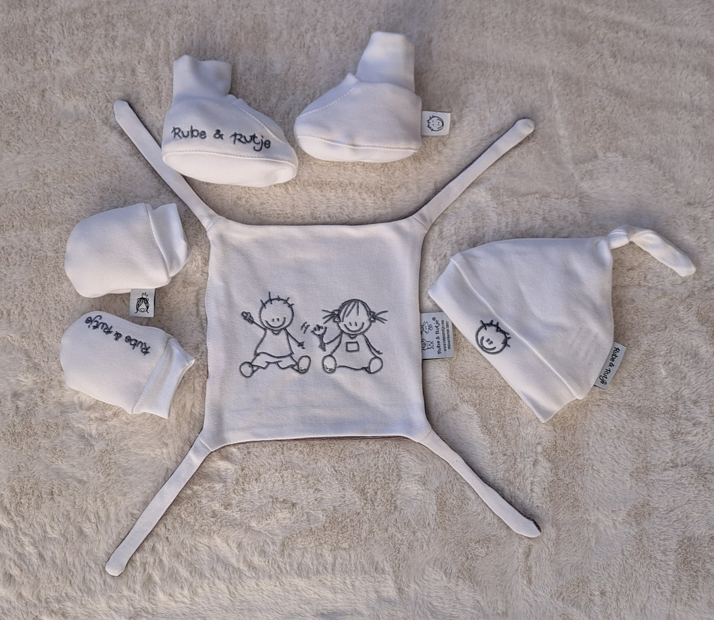 Rube & Rutje Cadeau Set Wit/Grijs +