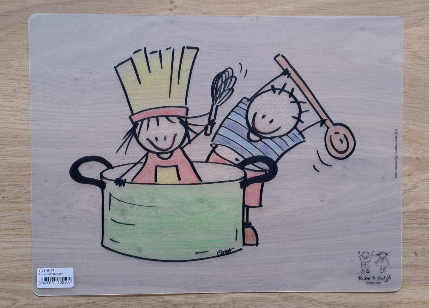 Rube & Rutje Hart Inkleurbare Placemate