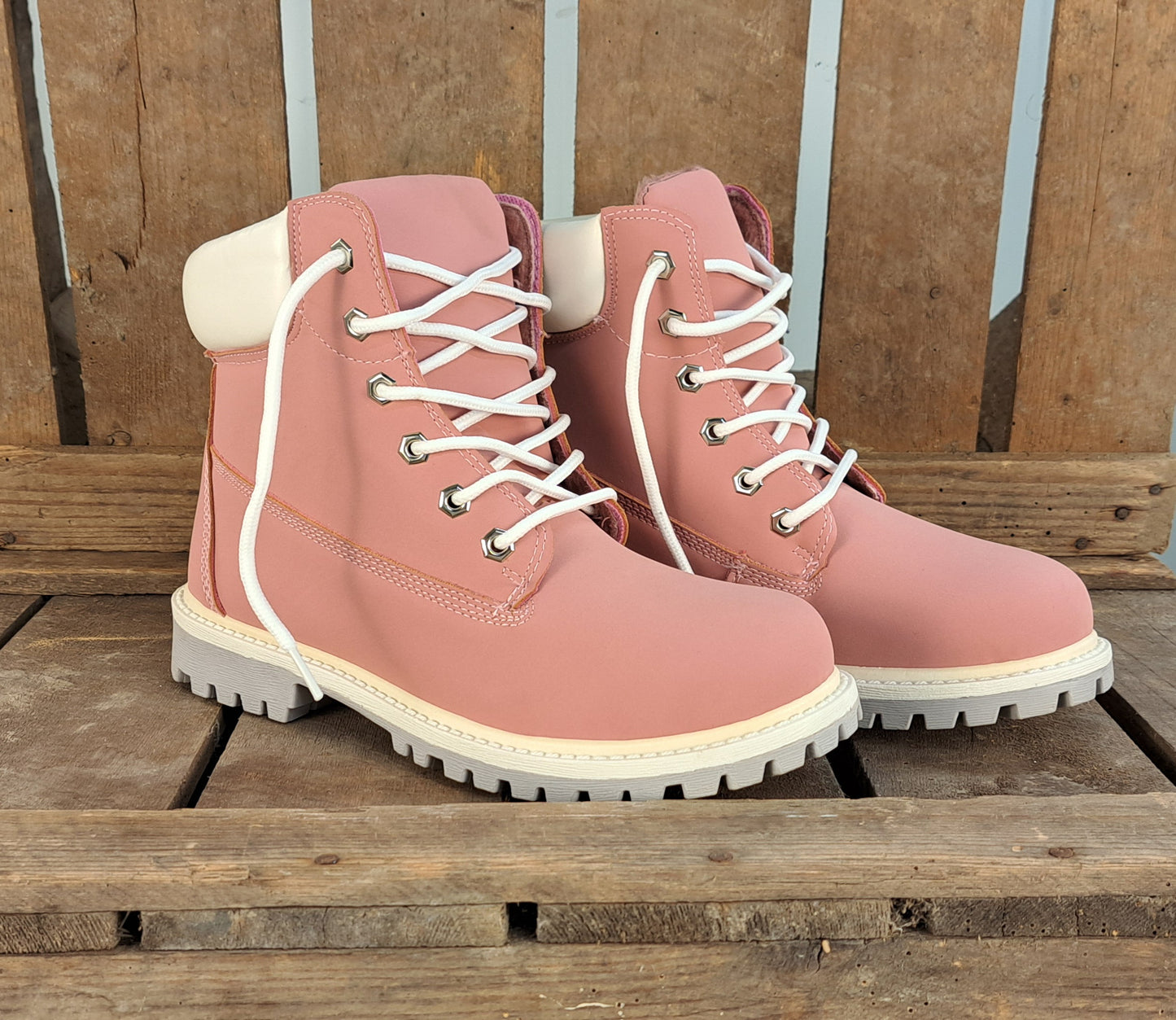 Dames Winterschoen Yfke Pink & White