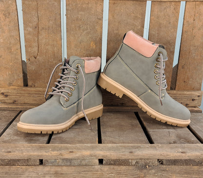 Dames Winterschoen Yvette Grey & Pink