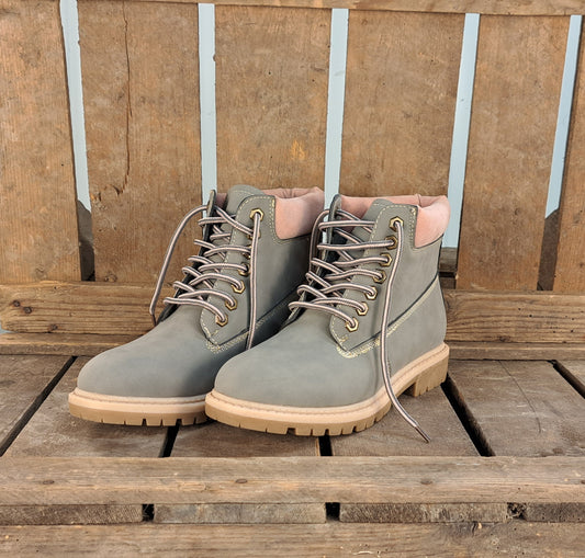 Dames Winterschoen Yvette Grey & Pink