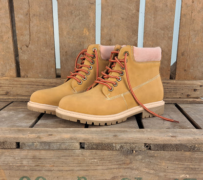 Dames Winterschoen Yvette Light Brown & Pink