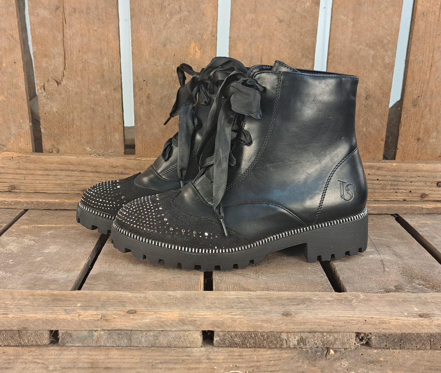 Dames Enkellaars Nancy Black