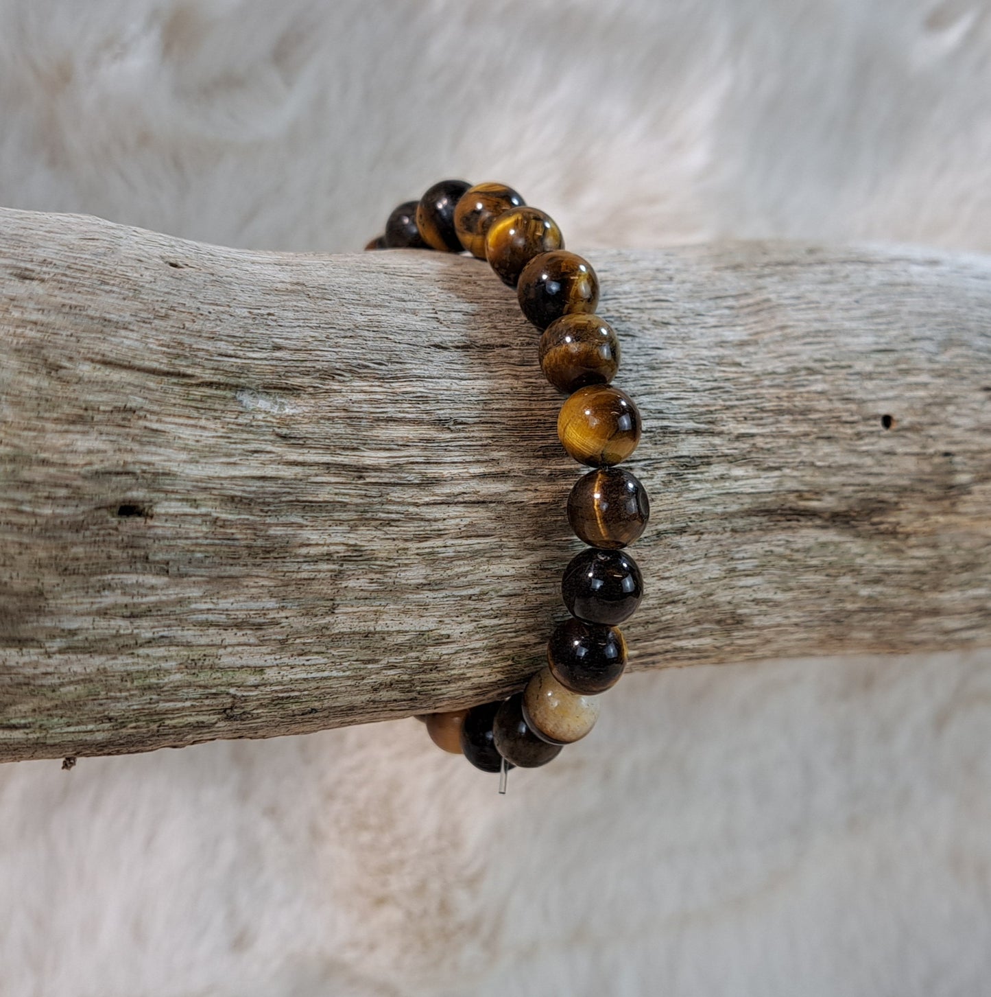 Edelsteenarmband Tijgeroog 8mm