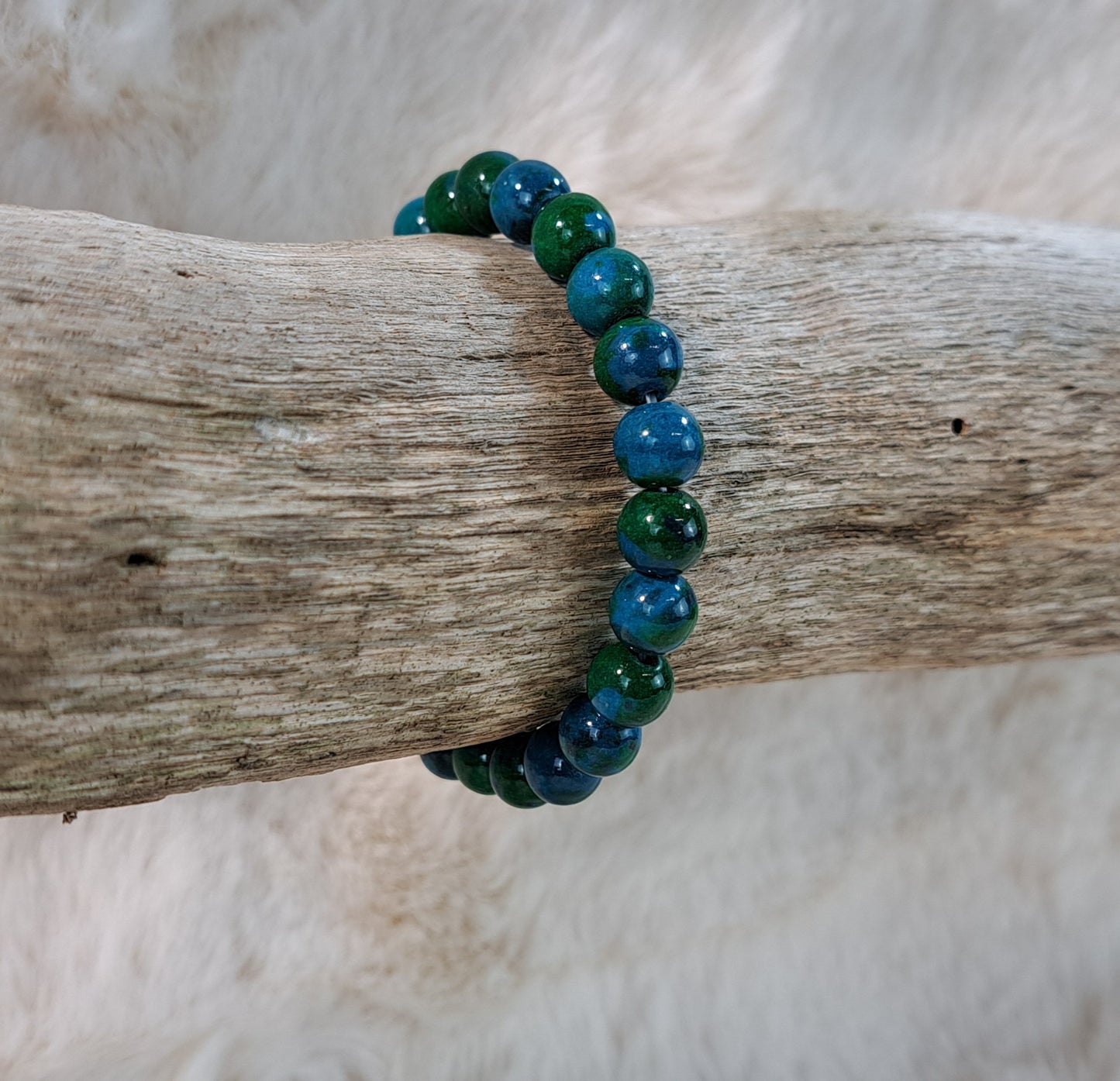 Edelsteenarmband Chrysolla Malachiet 8 mm