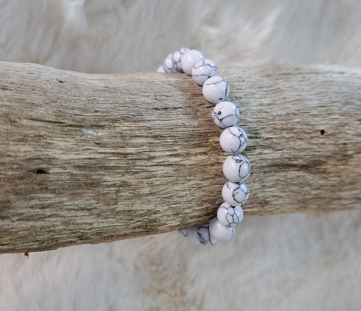 Edelsteenarmband Howliet 8 mm