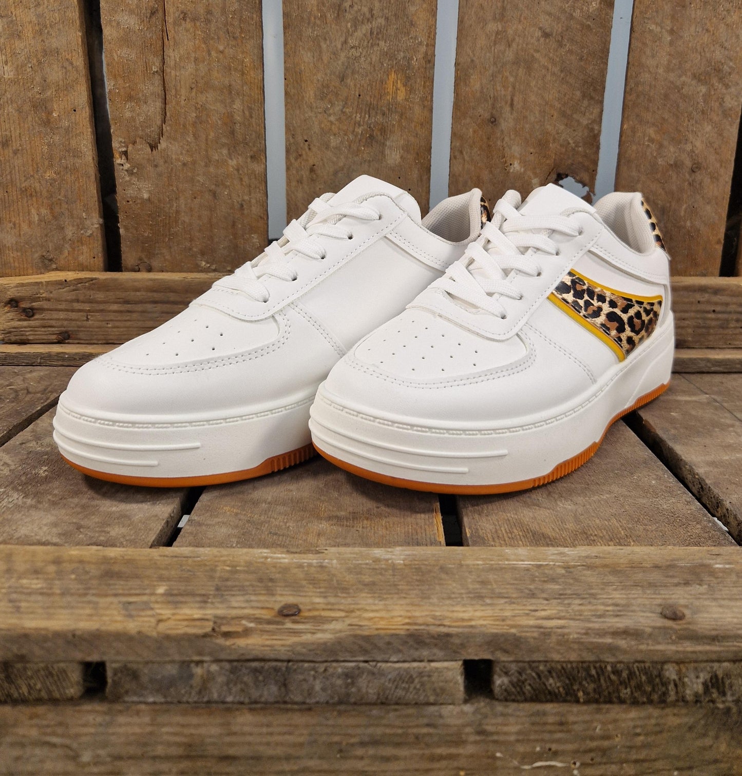 Sneaker Zoë White Leopard