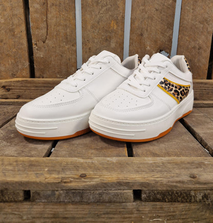 Sneaker Zoë White Leopard