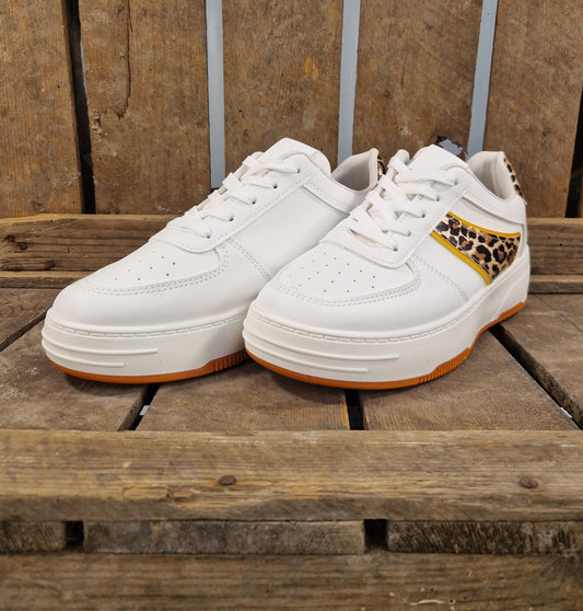 Sneaker Zoë White Leopard