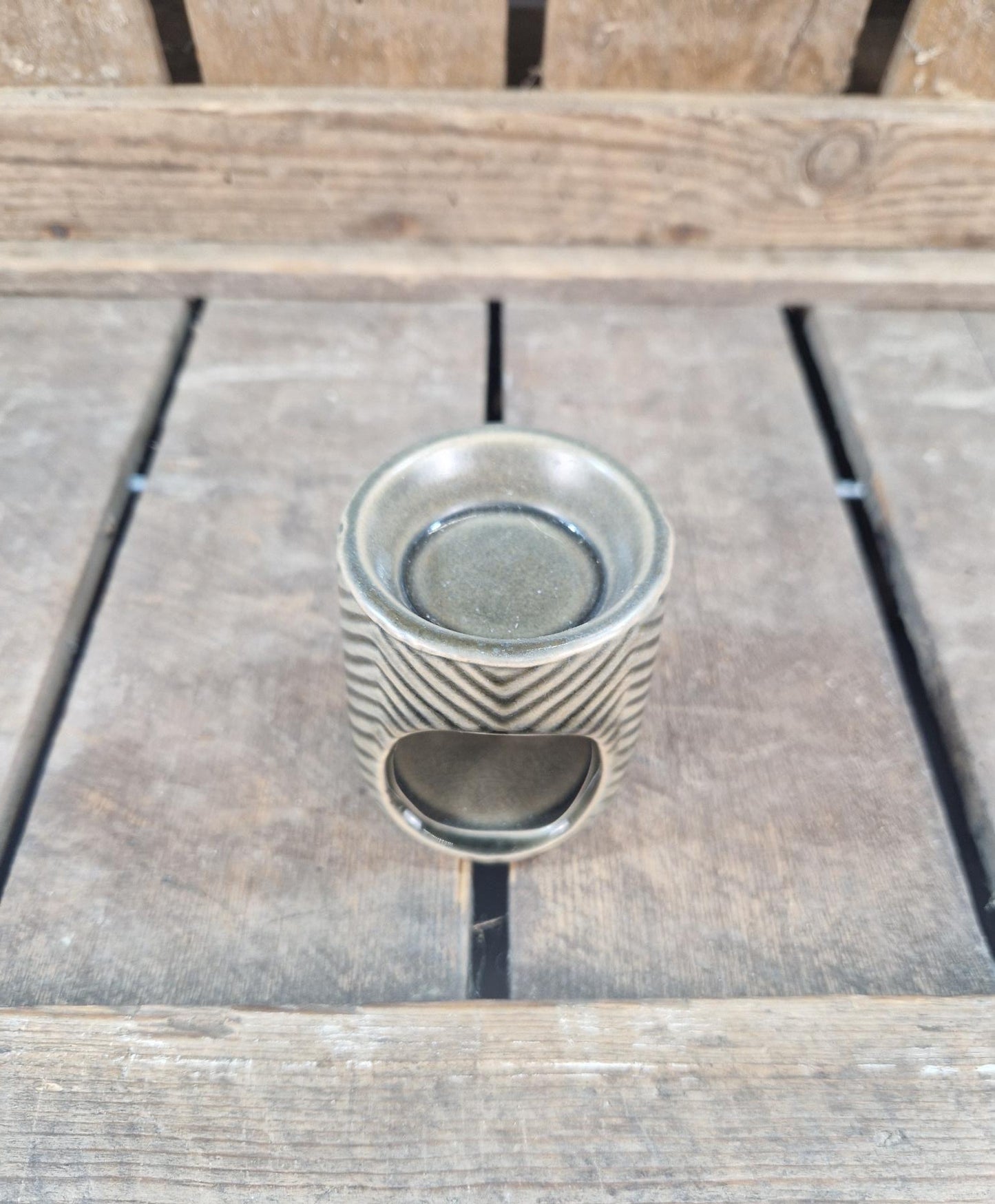 Amberblok/Wax & Oliebrander Keramiek V-Groef