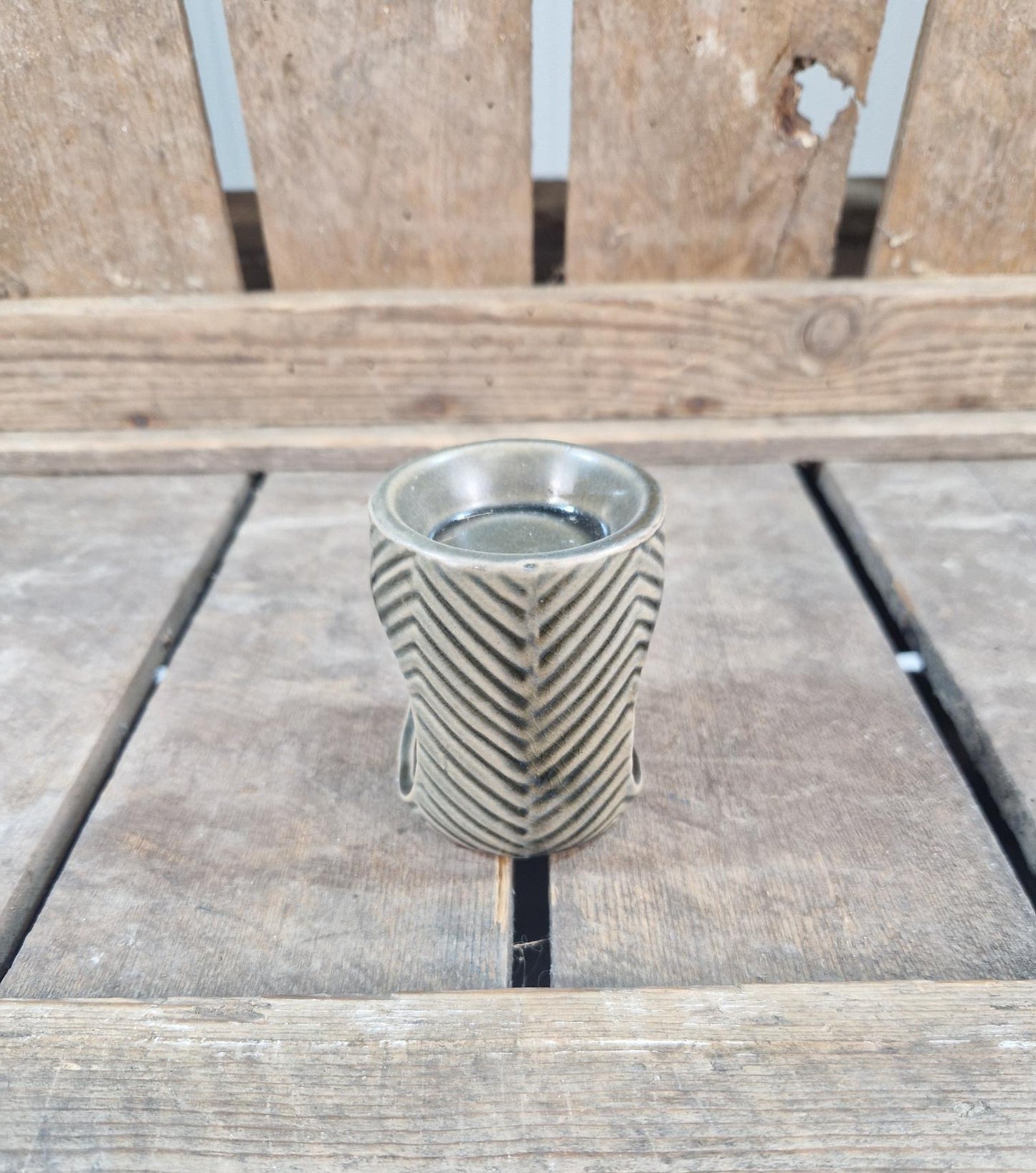 Amberblok/Wax & Oliebrander Keramiek V-Groef