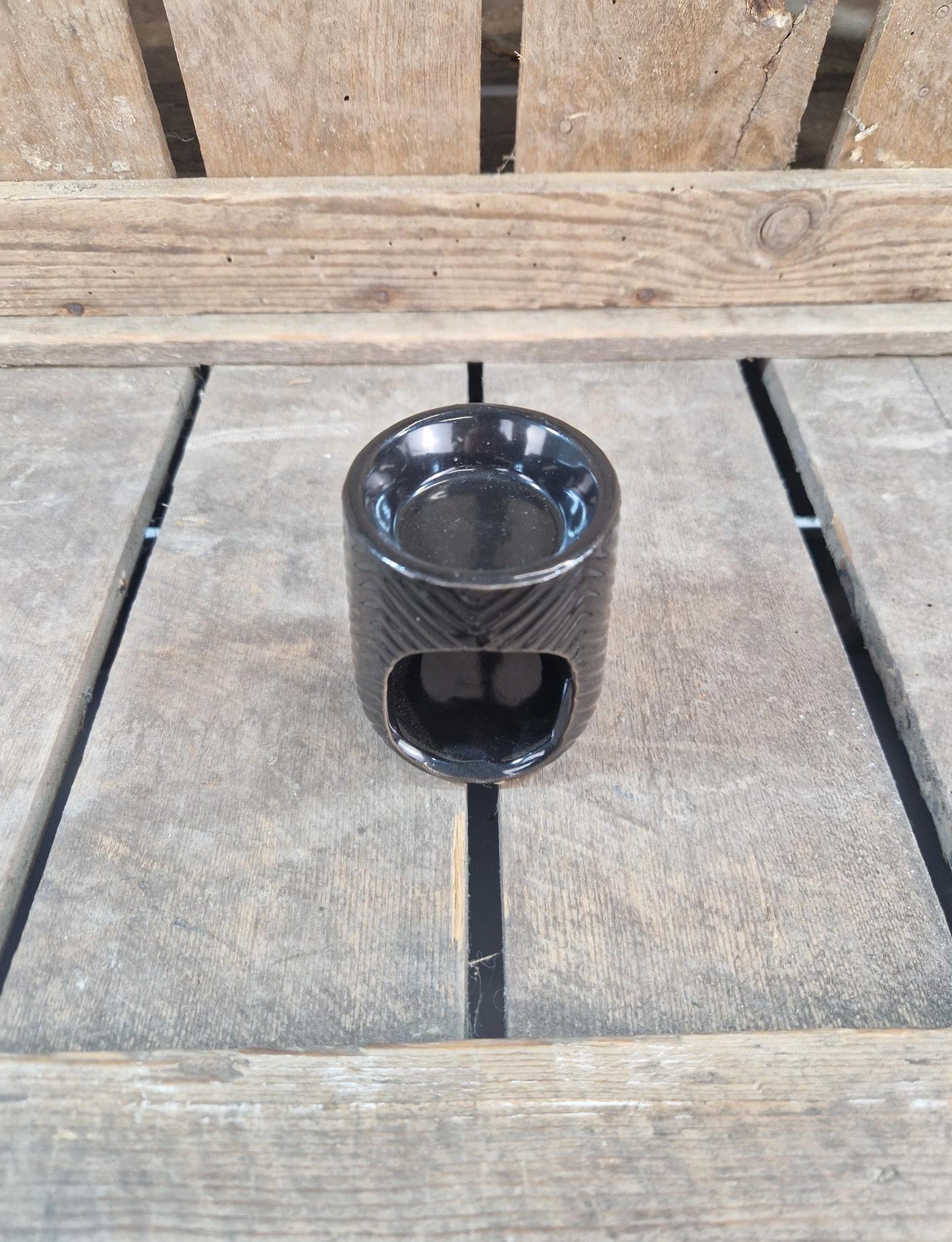 Amberblok/Wax & Oliebrander Keramiek V-Groef