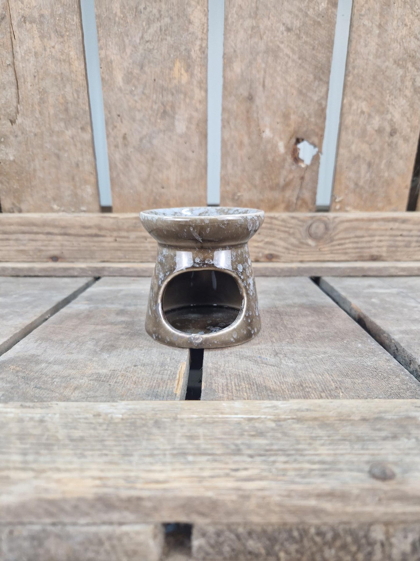 Amberblok / Wax & Oliebrander Keramiek Gevlekt