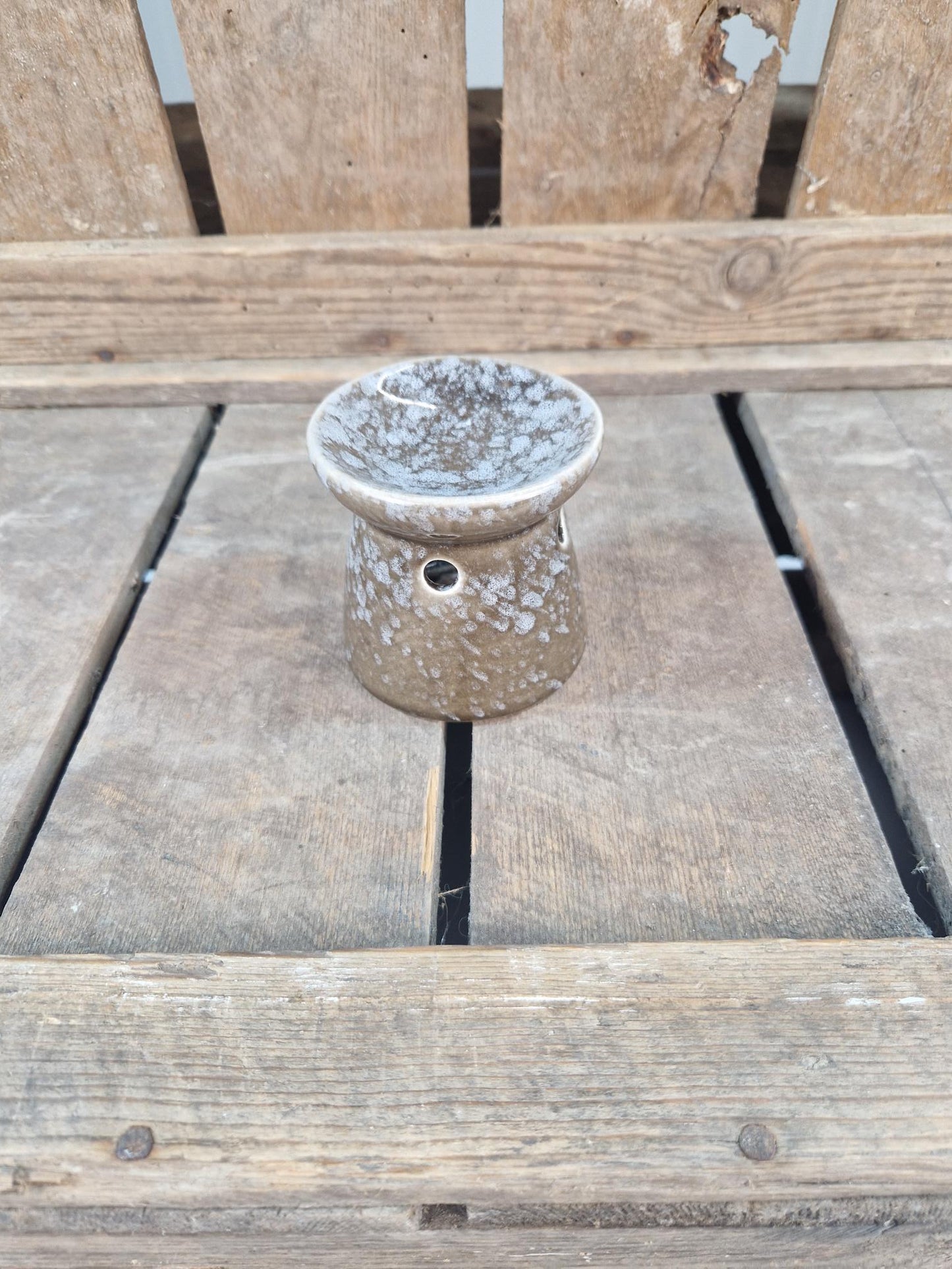 Amberblok / Wax & Oliebrander Keramiek Gevlekt