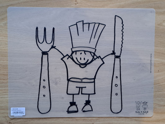 Rube & Rutje Mes En Vork Rube Inkleurbare Placemate