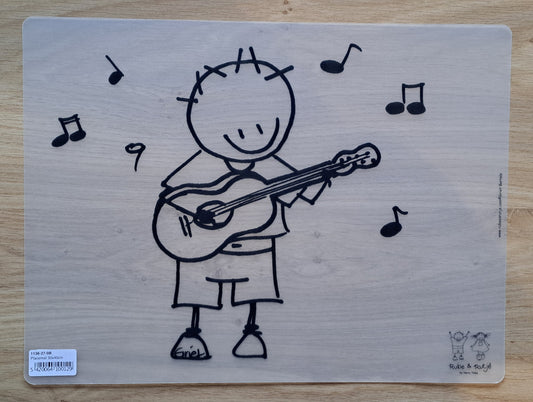 Rube & Rutje Gitaar Inkleurbare Placemate