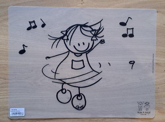 Rube & Rutje Dansende Rutje Inkleurbare Placemate