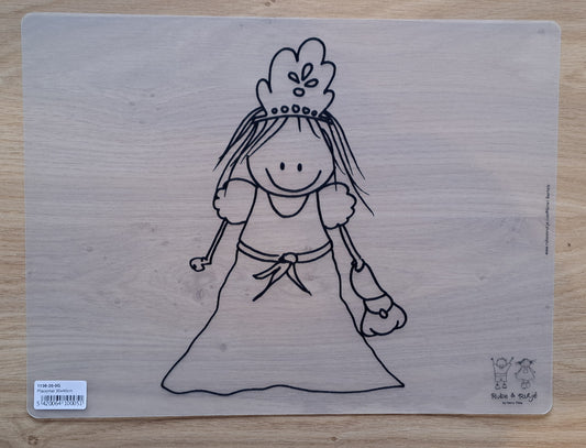 Rube & Rutje Prinses Inkleurbare Placemate