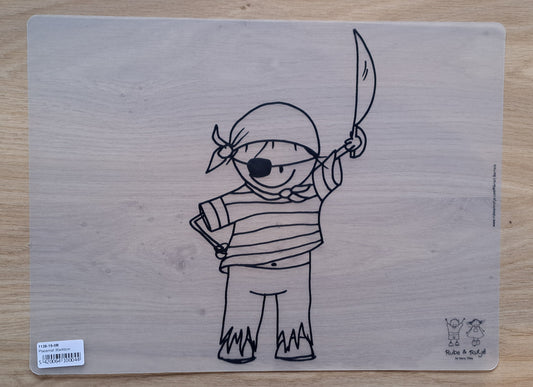 Rube & Rutje Piraat Inkleurbare Placemate