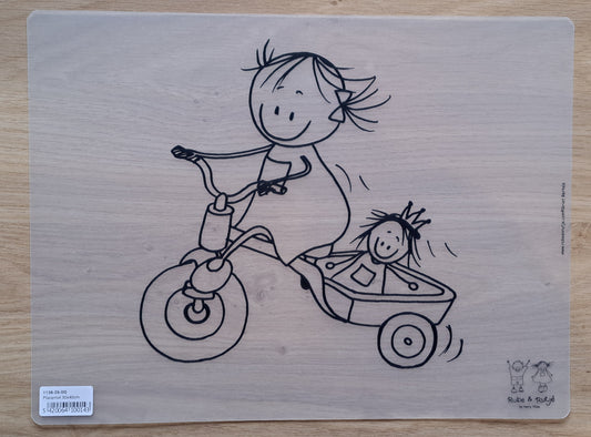Rube & Rutje Driewieler Inkleurbare Placemate