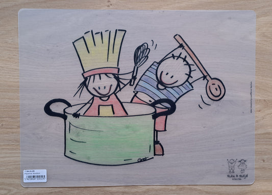 Rube & Rutje Mes En Vork Rube Inkleurbare Placemate