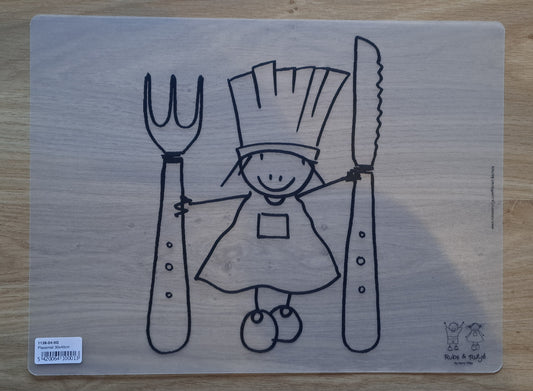 Rube & Rutje Mes En Vork Rutje Inkleurbare Placemate