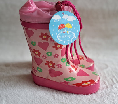 Regenlaarsjes Roze Lovely Flower Maat 21/22
