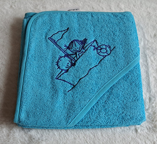 Rube & Rutje In Bootje Badcape Blauw