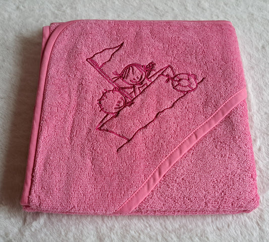 Rube & Rutje In Bootje Badcape Roze