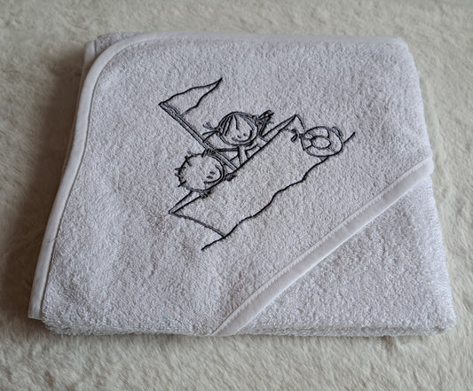 Rube & Rutje In Bootje Badcape Wit